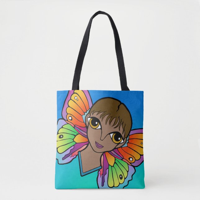 Bolsa Tote Mulher com Asas de Borboleta (Frente)