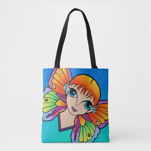 Bolsa Tote Mulher com Asas de Borboleta (Frente)