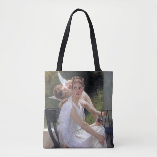 Bolsa Tote Mulher com Cupido, Bouguereau (Frente)