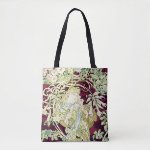 Bolsa Tote Mulher com Daisy - Alphonse Mucha