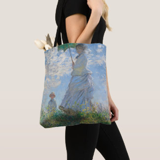 Bolsa Tote Mulher com um Guarda-Sol por Claude Monet
