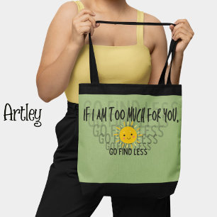 Bolsa Tote Mulher Confiante Verde Feliz Sol