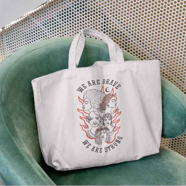 Bolsa Tote Mulher Corajosa E Forte Saco (Criador carregado)