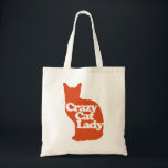 Bolsa Tote Mulher de gato louca<br><div class="desc">amante de os animais de gata louca</div>