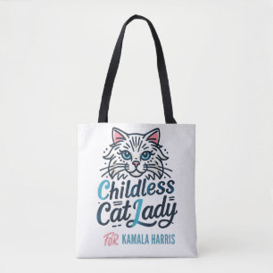 Bolsa Tote Mulher de gatos infantis para Kamala Harris