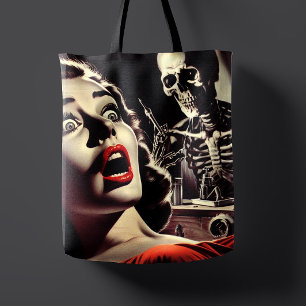 Bolsa Tote Mulher de Terror Pulp Vintage