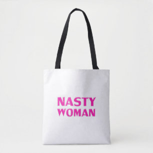 Bolsa Tote "Mulher desagradável" magenta rosa-quente, cor-de