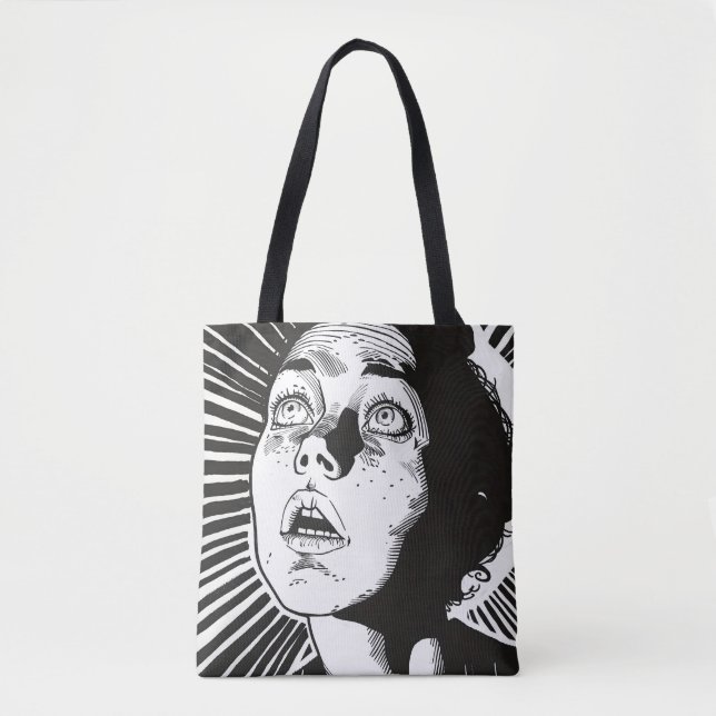 Bolsa Tote Mulher do Livro Branco e Preto (Frente)