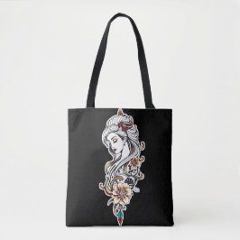 Bolsa Tote Mulher Elegante com Flores