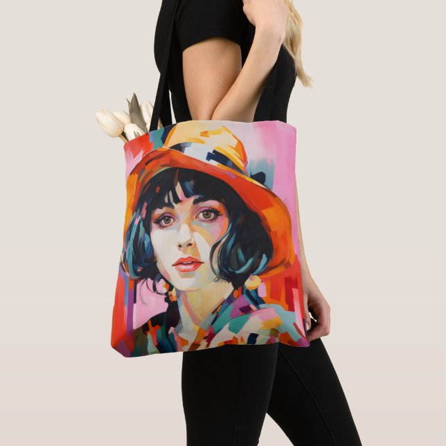 Bolsa Tote Mulher Fauvism no Chapéu (Close Up)