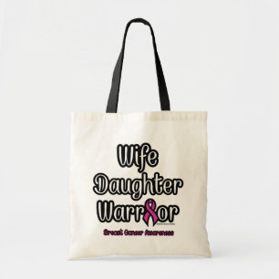 Bolsa Tote Mulher Filha Guerreira... Cancer de Mama