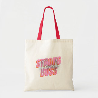 Bolsa Tote Mulher Forte Chefe Rosa E Branco