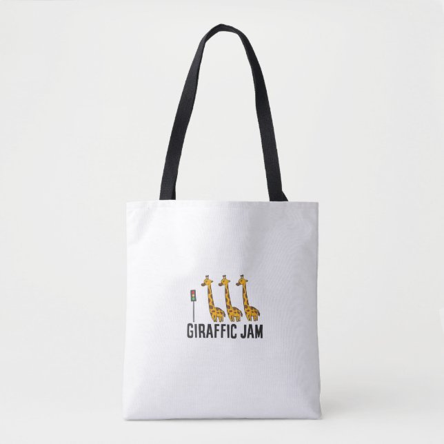 Bolsa Tote Mulher Giraffic Jam Funny Giraffe Giraffe Pun Cute (Frente)