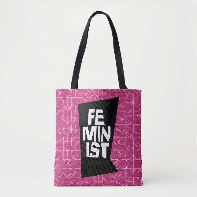 Bolsa Tote Mulher igual imitaçãoa da menina fêmea feminista (Frente)