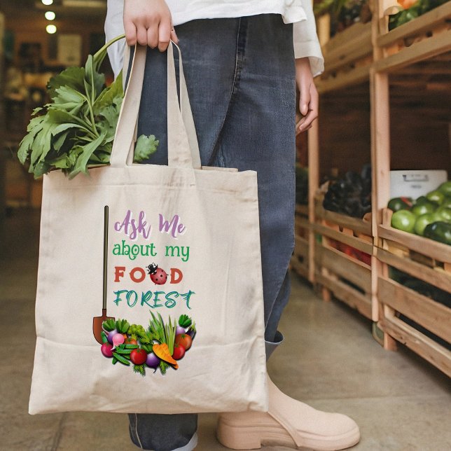 Bolsa Tote Mulher Jardineira Pergunta-me Sobre Floresta Comes (Criador carregado)