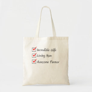 Bolsa Tote Mulher Mãe Farmor Mulher sueca