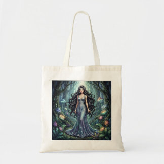 Bolsa Tote Mulher majestosa com vestido prateado