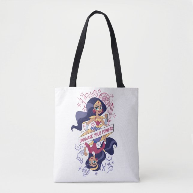 Bolsa Tote Mulher Maravilha Desmascarar Seus Poderes (Frente)