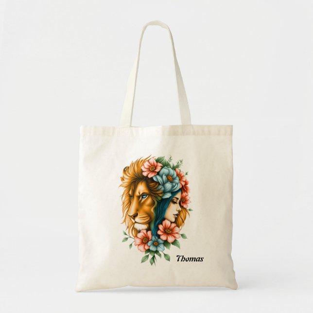 Bolsa Tote Mulher maravilhosa cujo cabelo longo e fluido (Frente)