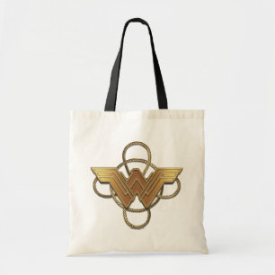 Bolsa Tote Mulher maravilhosa: Símbolo Dourado sobre Laço
