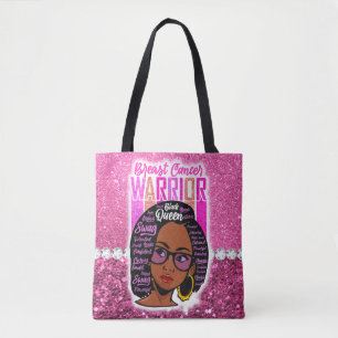 Bolsa Tote Mulher melanina cancer guerreira sobrevivente negr
