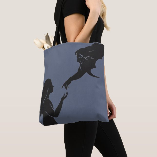 Bolsa Tote Mulher Minimalista Fé e Inspiração Conectando (Close Up)