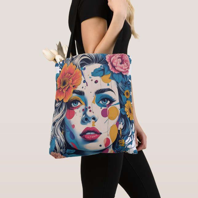 Bolsa Tote mulher na forma de arte (Close Up)