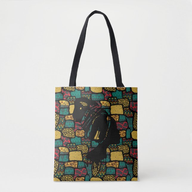 Bolsa Tote Mulher negra africana (Frente)