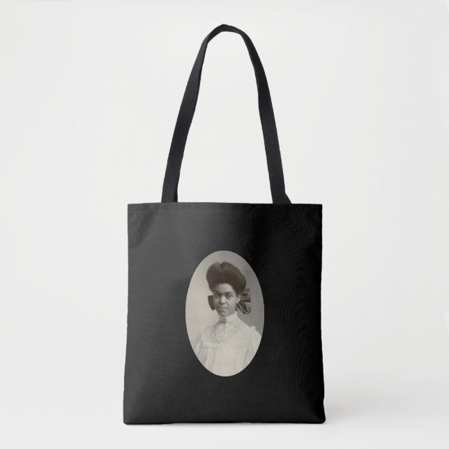 Bolsa Tote Mulher negra com laço no cabelo (Frente)