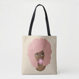 Bolsa Tote Mulher Negra, Cor-de-rosa, Borracha rosa-rosa-pica