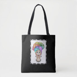 Bolsa Tote Mulher Negra em Turbo Colorida