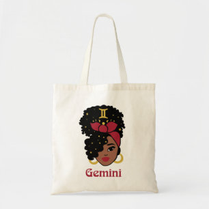 Bolsa Tote Mulher Negra Zodiac Gemini