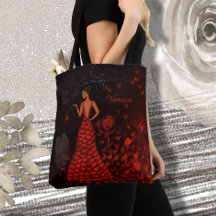 Mulher no Red Dress Artístico