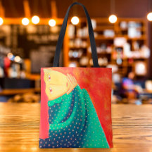 Mulher Pensativa Pintura de Arte Fina Contemporâne