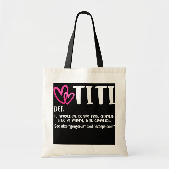 Bolsa Tote mulher titi definição titi dicionário melhor tia (Frente)