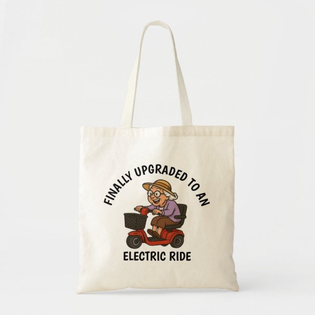 Bolsa Tote Mulher Velha no Patinete (Frente)