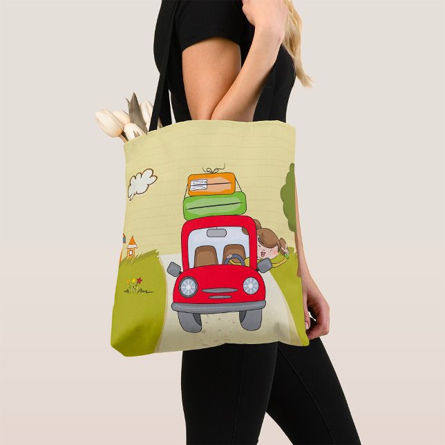 Bolsa Tote Mulher Viajar De Carro (Criador carregado)