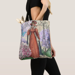Bolsa Tote Mulher Victoriana Red Girl Colorful