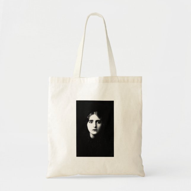 Bolsa Tote Mulher vitoriana com expressão assombrosa (Frente)