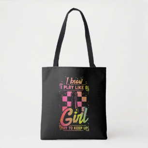Bolsa Tote Mulher Xadrez Equipe Rainha Chessfield Joga Como U