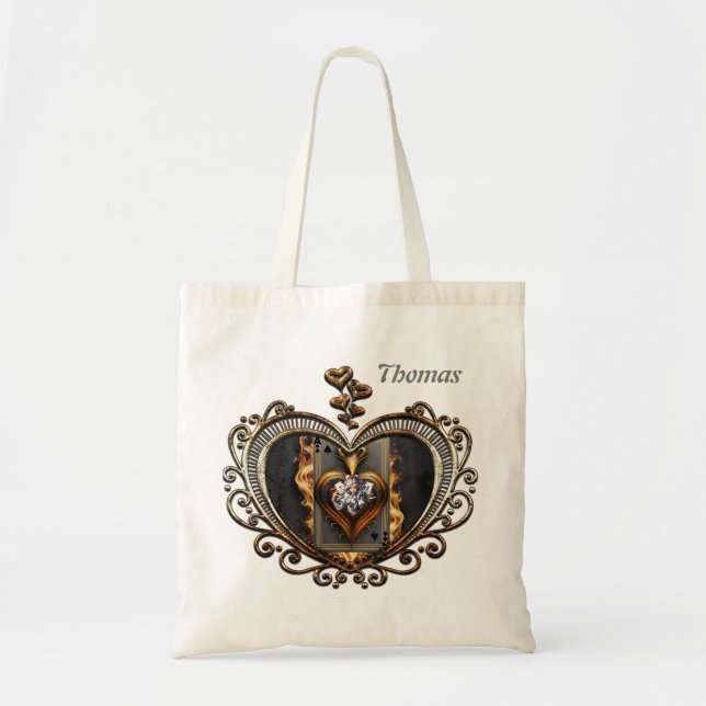 Bolsa Tote Mulheres de coração em chamas. (Frente)