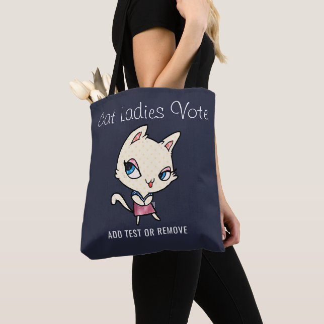Bolsa Tote Mulheres De Gato Votam Engraçada Escrita Chic Femi (Close Up)