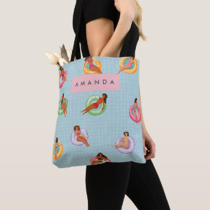 Bolsa Tote Mulheres de Verão Personalizadas Relaxando em Flux
