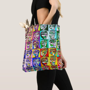 Bolsa Tote Mulheres do Cubist do pop art