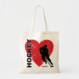 Bolsa Tote Mulheres do hóquei do coração do amor