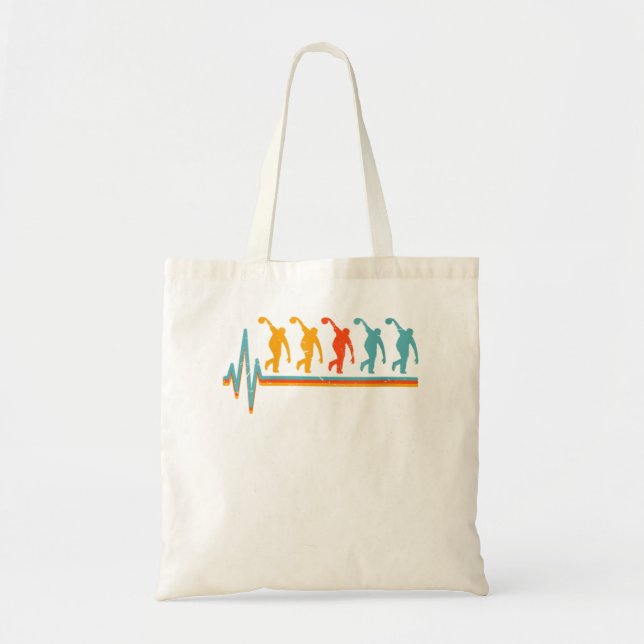 Bolsa Tote Mulheres Em Descanso Boliche Pista Retroativa Ouve (Frente)