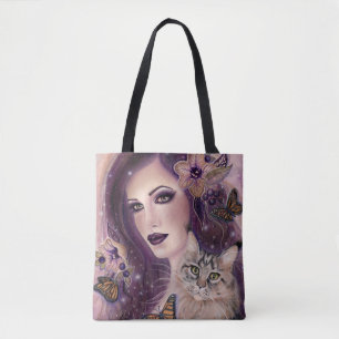 Bolsa Tote Mulheres fantasistas com gato por Renee Lavoie