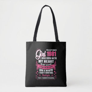 Bolsa Tote Mulheres Im Setembro Meninas 1981 aniversário de