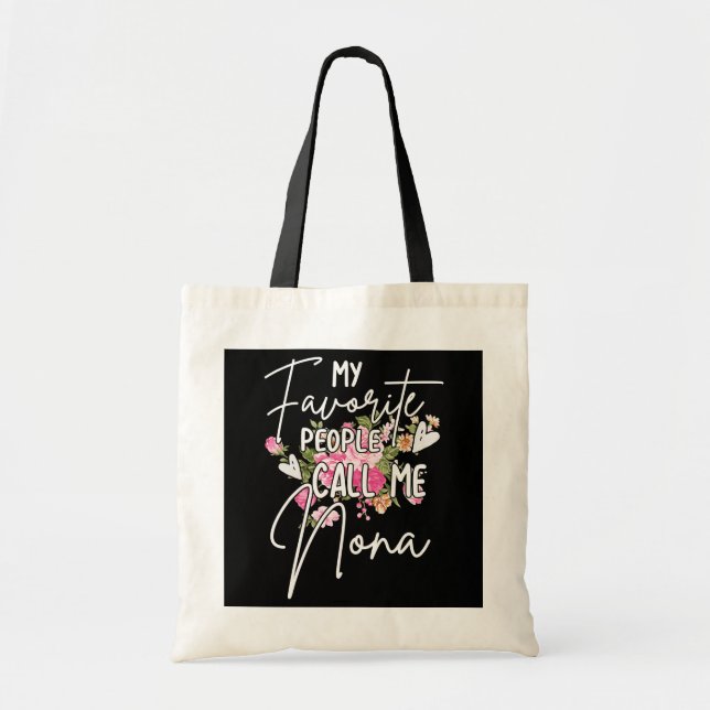 Bolsa Tote Mulheres Minhas Pessoas Favoritas Me Chamam De Flo (Frente)