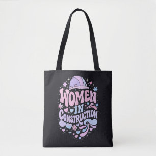 Bolsa Tote Mulheres na Construção Retro Empoderamento